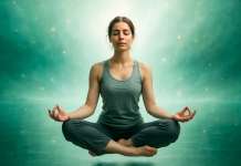 Cuando cierro los Ojos … El despertar interior del Alma Mujer flotando y meditando