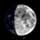 Luna gibada creciente