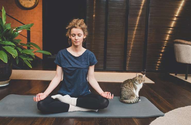 Practicando en el espacio de meditación