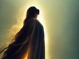Una mujer iluminada representando a los compañeros espirituales