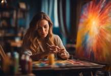 Desarrollar la creatividad… Aceptar a tu artista interior Una mujer pintando y desarrollando la creatividad