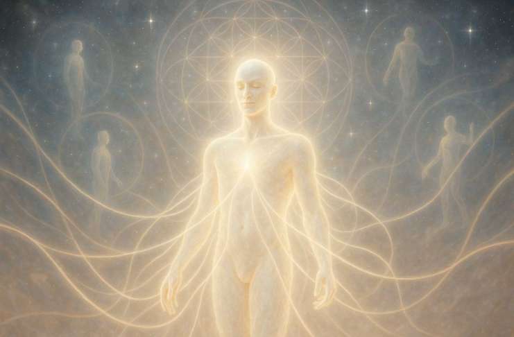 Ser luminoso con conexiones con universos paralelos