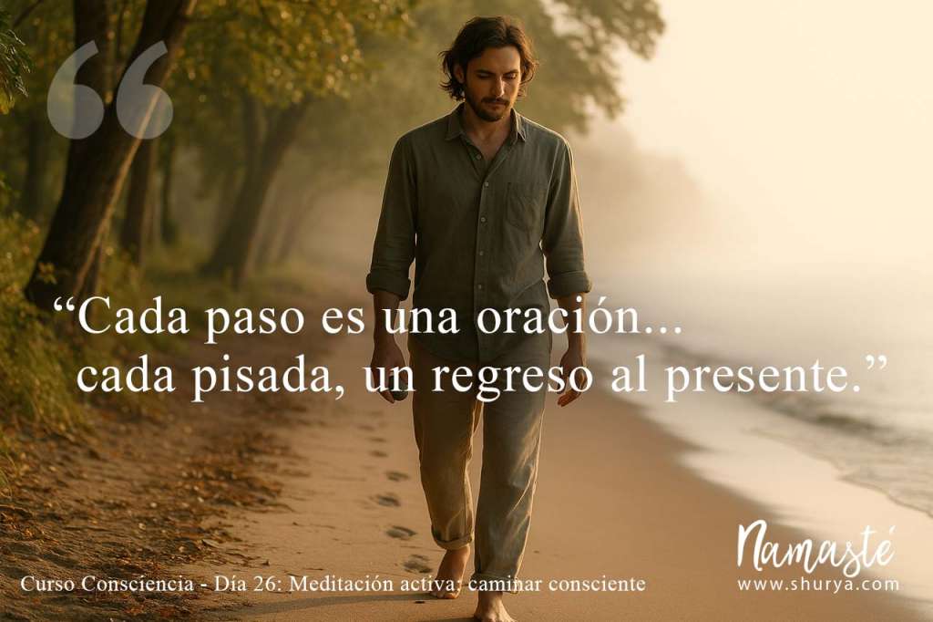 Cada paso es una oración. Cada pisada, un regreso al presente.