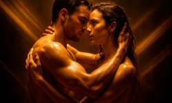 La Lujuria … El hambre de fusión Imagen de una mujer y un hombre abrazandose con lujuria