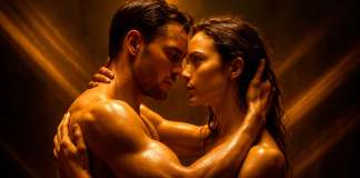 La Lujuria … El hambre de fusión Imagen de una mujer y un hombre abrazandose con lujuria